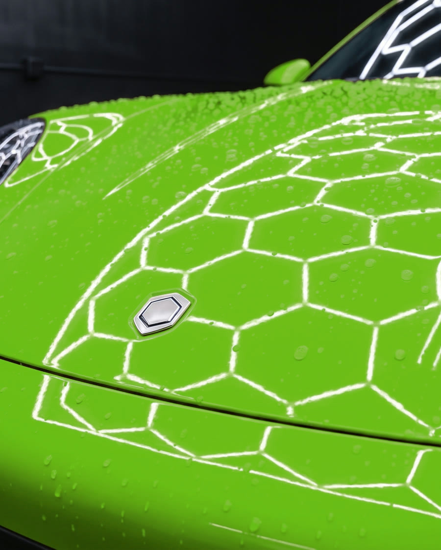 Water beading on coated paint