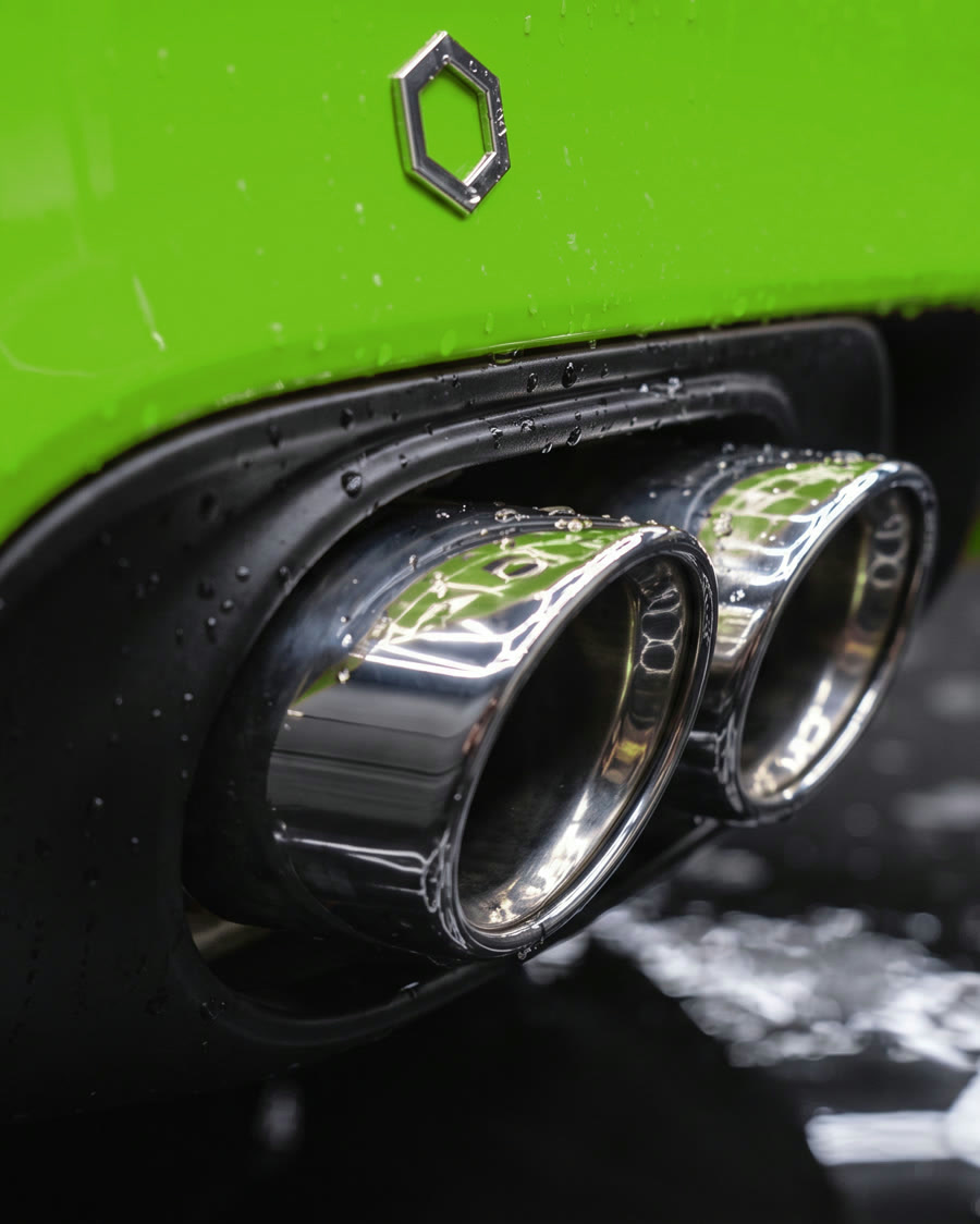 Polished exhaust tips